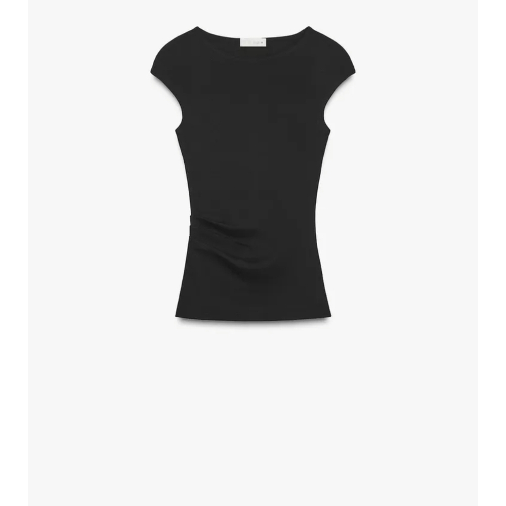 Zara Ribbed Draped Black Women's Top XL NWT Sold Out